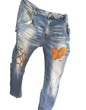Jean coeur de nubuck